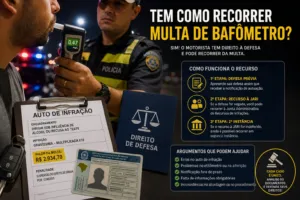 Notificação de multa por recusa ao teste do bafômetro
