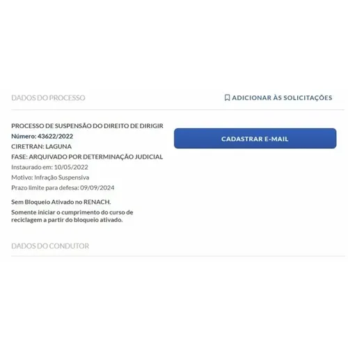Recurso deferido contra suspensão da CNH