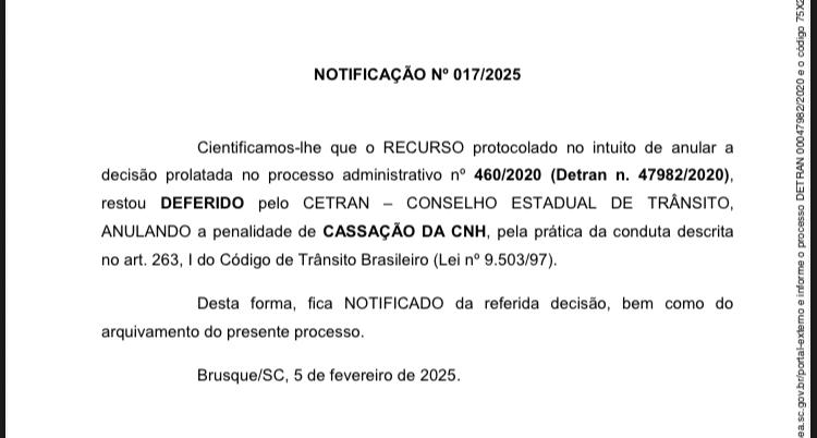 cassação da cnh