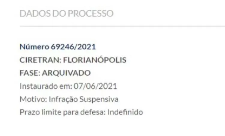 infração suspensiva